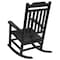 Flash Furniture Winston All-Weather Rocking Chair in Black Faux Wood JJ-C14703-BK-GG - alternate 3